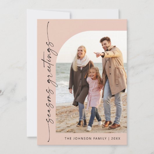 Cartes Pour Fêtes Annuelles Simplement élégant PHOTO Design Salutation de Noël (Devant)