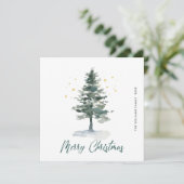 Cartes Pour Fêtes Annuelles Simplement élégant Pine Tree Noël Salutation (Debout devant)