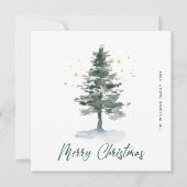 Cartes Pour Fêtes Annuelles Simplement élégant Pine Tree Noël Salutation (Devant)