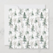 Cartes Pour Fêtes Annuelles Simplement élégant Pine Tree Noël Salutation (Dos)