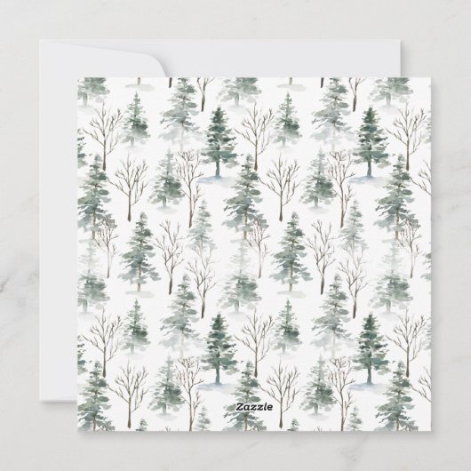 Cartes Pour Fêtes Annuelles Simplement élégant Pine Tree Noël Salutation (Dos)