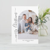 Cartes Pour Fêtes Annuelles Simplement élégant Stylish 2 PHOTO Noël Salutation (Debout devant)