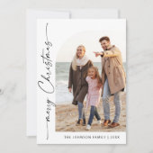 Cartes Pour Fêtes Annuelles Simplement élégant Stylish 2 PHOTO Noël Salutation (Devant)