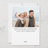 Cartes Pour Fêtes Annuelles Simplement élégant Stylish 2 PHOTO Noël Salutation (Dos)