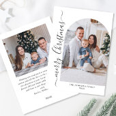Cartes Pour Fêtes Annuelles Simplement élégant Stylish 2 PHOTO Noël Salutation