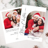 Cartes Pour Fêtes Annuelles Simplement élégant Stylish 2 PHOTO Noël Salutation