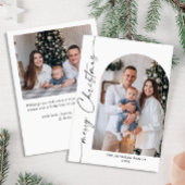 Cartes Pour Fêtes Annuelles Simplement élégant Stylish 2 PHOTO Noël Salutation