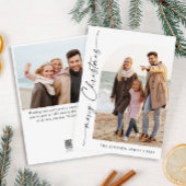 Cartes Pour Fêtes Annuelles Simplement élégant Stylish 2 PHOTO Noël Salutation