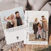 Cartes Pour Fêtes Annuelles Simplement élégant Stylish 2 PHOTO Noël Salutation