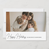 Cartes Pour Fêtes Annuelles Simplement moderne Joyeux Vacances Script (Devant)