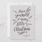 Cartes Pour Fêtes Annuelles Simplement Pin Avoir un Joyeux Petit Noël (Devant)