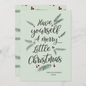 Cartes Pour Fêtes Annuelles Simplement Pin Avoir un Joyeux Petit Noël (Devant / Derrière)