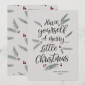Cartes Pour Fêtes Annuelles Simplement Pine Joyeux Noël (Devant / Derrière)