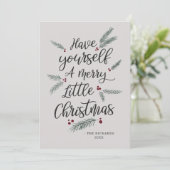 Cartes Pour Fêtes Annuelles Simplement Pine Joyeux Noël (Debout devant)