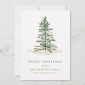 Cartes Pour Fêtes Annuelles Simples et élégants Noël moderne vacances (Devant)