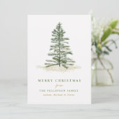 Cartes Pour Fêtes Annuelles Simples et élégants Noël moderne vacances (Debout devant)