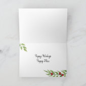 Cartes Pour Fêtes Annuelles Simples feuilles de lapin rustique en bois de Noël (Intérieur)