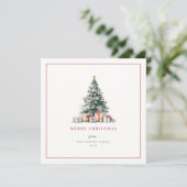 Cartes Pour Fêtes Annuelles Simplicité de l'arbre de Noël (Debout devant)
