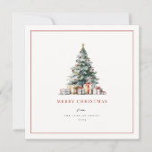 Cartes Pour Fêtes Annuelles Simplicité de l'arbre de Noël (Devant)