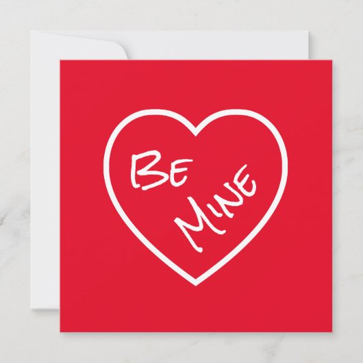 Cartes Pour Fêtes Annuelles Simplicity Be Mine Rouge & Blanc Saint Valentin (Devant)