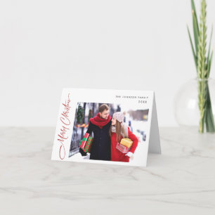 Cartes Pour Fêtes Annuelles Simply Elegant Joyeux Noël 3 PHOTO Salutation