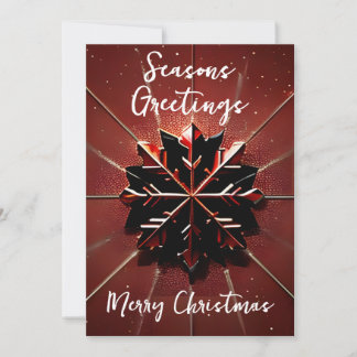 Cartes Pour Fêtes Annuelles Simply Enspired Red Snowflake Merry Christmas