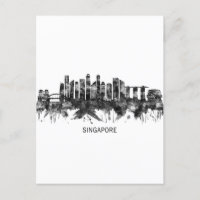 Singapour Skyline BW