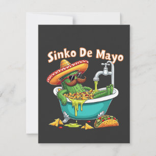 Cartes Pour Fêtes Annuelles Sinko de Mayo"Funny Cinco de Mayo Cactus