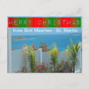 Cartes Pour Fêtes Annuelles Sint Maarten - Saint Martin Océan Bleu Mer
