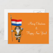Cartes Pour Fêtes Annuelles Sinterklaas avec le drapeau de Pays-Bas (Devant / Derrière)