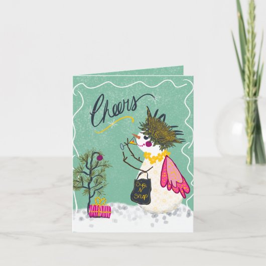 Cartes Pour Fêtes Annuelles SipNShop Holiday Card (Devant)
