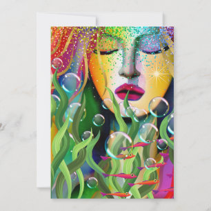 Cartes Pour Fêtes Annuelles Sirène magique