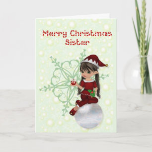 Cartes Pour Fêtes Annuelles Sister de Merry Christmas