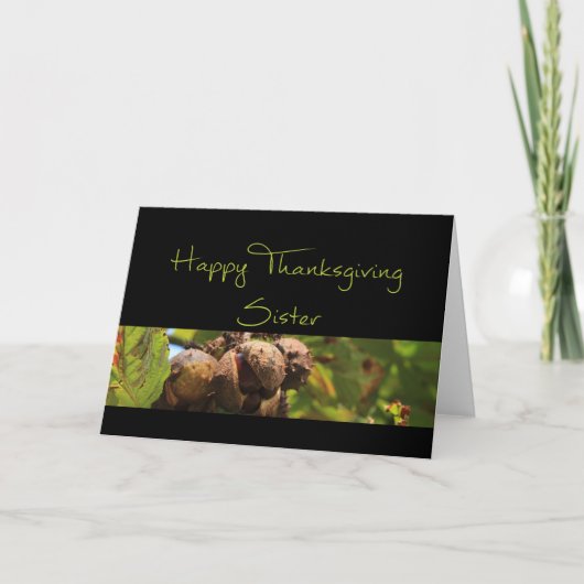 Cartes Pour Fêtes Annuelles Sister Thanksgiving (Devant)