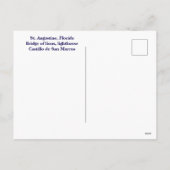 Cartes Pour Fêtes Annuelles Sites à voir à St. Augustine, Floride (Dos)