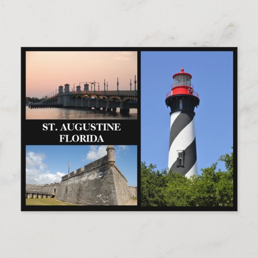 Cartes Pour Fêtes Annuelles Sites à voir à St. Augustine, Floride (Devant)