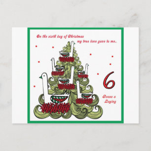 Cartes Pour Fêtes Annuelles Sixième jour de Noël