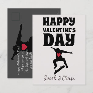 Cartes Pour Fêtes Annuelles skateboard, Joyeux valentines jour personnalisez l