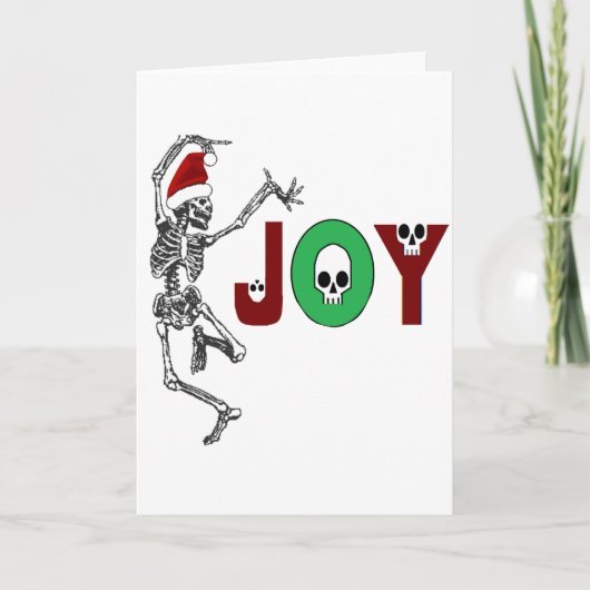 Cartes Pour Fêtes Annuelles Skeleton Joy (Devant)