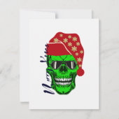 Cartes Pour Fêtes Annuelles Skeleton Santa Hat (Devant)
