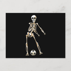 Cartes Pour Fêtes Annuelles Skeleton Soccer Halloween Flossing Dance Cosplay