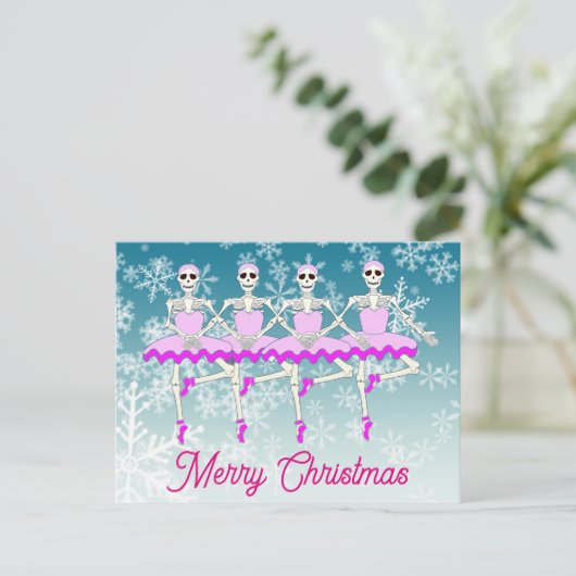 Cartes Pour Fêtes Annuelles Skeletons de ballet dansant à Tutus (Debout devant)