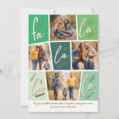 Cartes Pour Fêtes Annuelles Sketch Fa La La La La La Four Photo Noël (Devant)