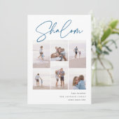 Cartes Pour Fêtes Annuelles Sketched Shalom 6 Photo Collage Hanoukka (Debout devant)