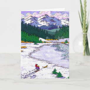 Cartes Pour Fêtes Annuelles Ski De Neige