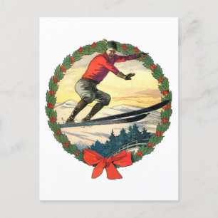 Cartes Pour Fêtes Annuelles Ski de Noël