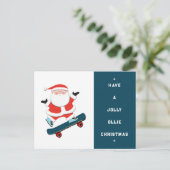 Cartes Pour Fêtes Annuelles Ski de Noël (Debout devant)