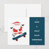 Cartes Pour Fêtes Annuelles Ski de Noël (Devant / Derrière)