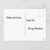 Cartes Pour Fêtes Annuelles Ski père Noël vue sur la vallée Noël (Dos)