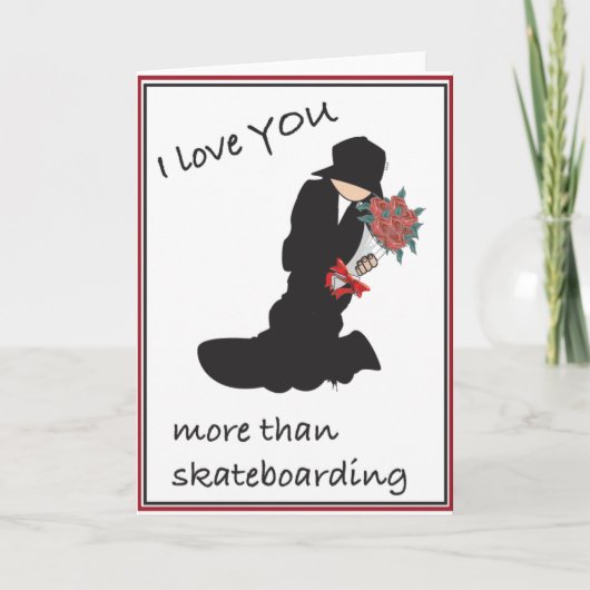 Cartes Pour Fêtes Annuelles Ski Valentine (Devant)